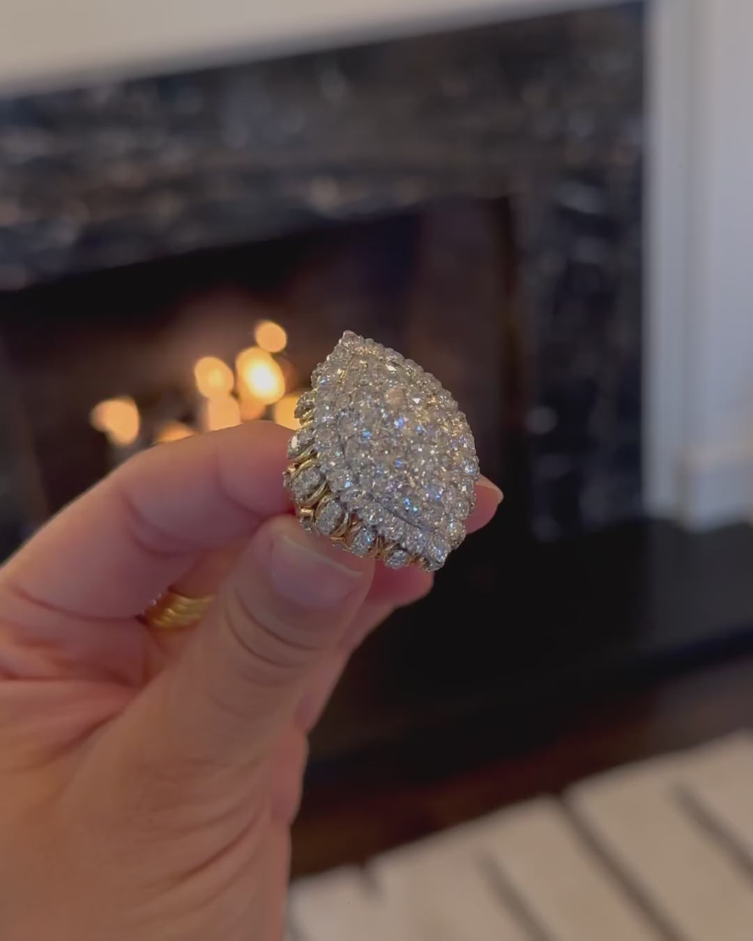 Victorian-inspired round cut yellow gold wedding ring legacy
