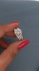 Stackable asymmetric round band silver 