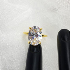 Classic Oval Cut Sterling Silver Wedding Rings