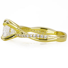 Simplicity Round Cut Sterling Silver Wedding Rings