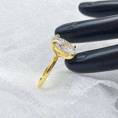 Classic Oval Cut Sterling Silver Wedding Rings
