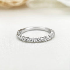 Shine Radiant Cut Sterling Silver Wedding Sets