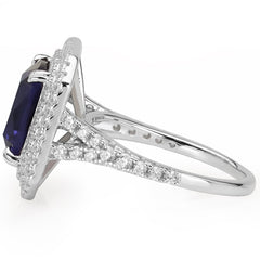 Brilliant  Radiant Cut Sterling Silver Engagement Rings